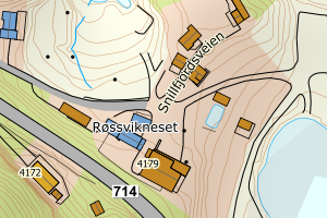 Kartbilde fra WMS-tjeneste av avviket