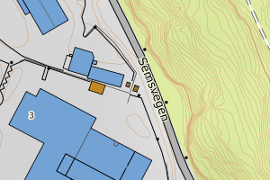 Kartbilde fra WMS-tjeneste av avviket