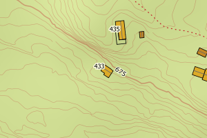 Kartbilde fra WMS-tjeneste av avviket