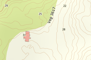 Kartbilde fra WMS-tjeneste av avviket