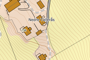 Kartbilde fra WMS-tjeneste av avviket