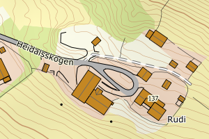 Kartbilde fra WMS-tjeneste av avviket