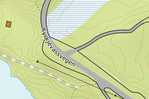 Kartbilde fra WMS-tjeneste av avviket