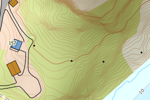 Kartbilde fra WMS-tjeneste av avviket