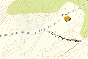 Kartbilde fra WMS-tjeneste av avviket