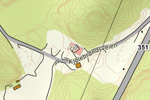 Kartbilde fra WMS-tjeneste av avviket