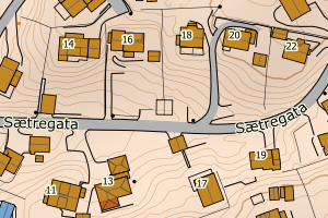 Kartbilde fra WMS-tjeneste av avviket