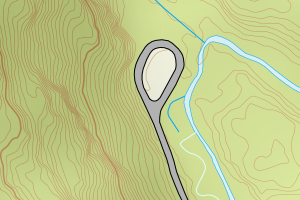 Kartbilde fra WMS-tjeneste av avviket