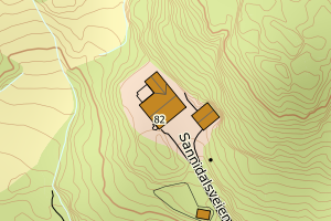 Kartbilde fra WMS-tjeneste av avviket