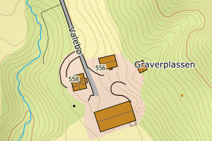 Kartbilde fra WMS-tjeneste av avviket