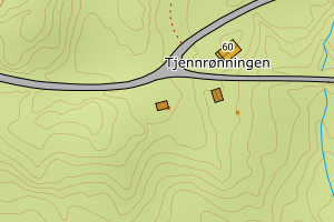 Kartbilde fra WMS-tjeneste av avviket