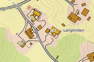 Kartbilde fra WMS-tjeneste av avviket