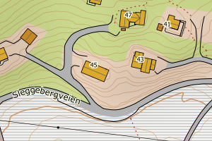 Kartbilde fra WMS-tjeneste av avviket
