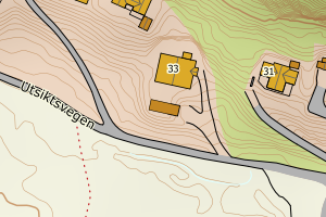 Kartbilde fra WMS-tjeneste av avviket