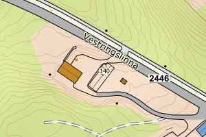 Kartbilde fra WMS-tjeneste av avviket