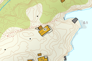 Kartbilde fra WMS-tjeneste av avviket