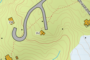 Kartbilde fra WMS-tjeneste av avviket