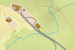 Kartbilde fra WMS-tjeneste av avviket