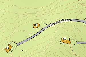 Kartbilde fra WMS-tjeneste av avviket