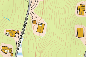 Kartbilde fra WMS-tjeneste av avviket