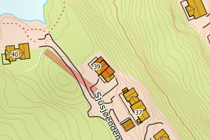 Kartbilde fra WMS-tjeneste av avviket