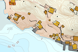 Kartbilde fra WMS-tjeneste av avviket