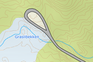 Kartbilde fra WMS-tjeneste av avviket