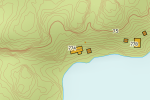 Kartbilde fra WMS-tjeneste av avviket