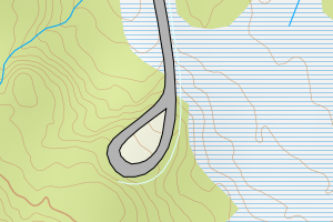 Kartbilde fra WMS-tjeneste av avviket