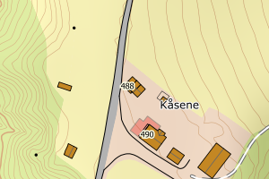 Kartbilde fra WMS-tjeneste av avviket