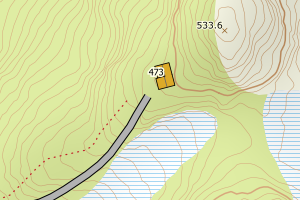 Kartbilde fra WMS-tjeneste av avviket