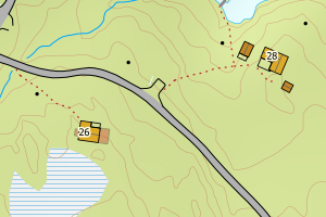 Kartbilde fra WMS-tjeneste av avviket