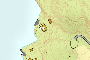 Kartbilde fra WMS-tjeneste av avviket
