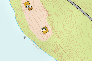 Kartbilde fra WMS-tjeneste av avviket