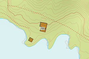 Kartbilde fra WMS-tjeneste av avviket