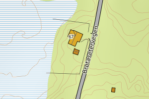 Kartbilde fra WMS-tjeneste av avviket