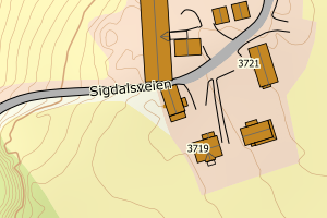 Kartbilde fra WMS-tjeneste av avviket