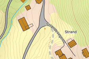 Kartbilde fra WMS-tjeneste av avviket