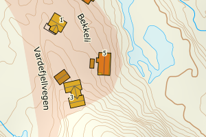 Kartbilde fra WMS-tjeneste av avviket