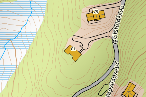 Kartbilde fra WMS-tjeneste av avviket