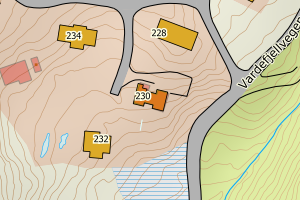 Kartbilde fra WMS-tjeneste av avviket