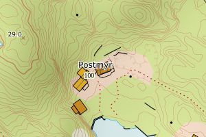 Kartbilde fra WMS-tjeneste av avviket