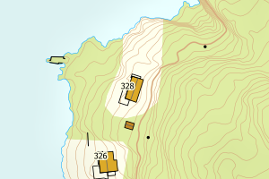 Kartbilde fra WMS-tjeneste av avviket