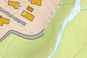Kartbilde fra WMS-tjeneste av avviket