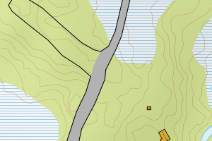 Kartbilde fra WMS-tjeneste av avviket