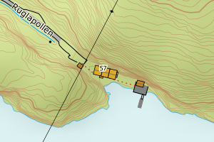 Kartbilde fra WMS-tjeneste av avviket
