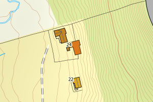 Kartbilde fra WMS-tjeneste av avviket
