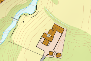 Kartbilde fra WMS-tjeneste av avviket