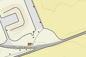 Kartbilde fra WMS-tjeneste av avviket