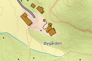 Kartbilde fra WMS-tjeneste av avviket